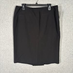 Sutton Studio Skirt Sz 12 Black Mini Slit Career Office Church Vintage USA NEW‎